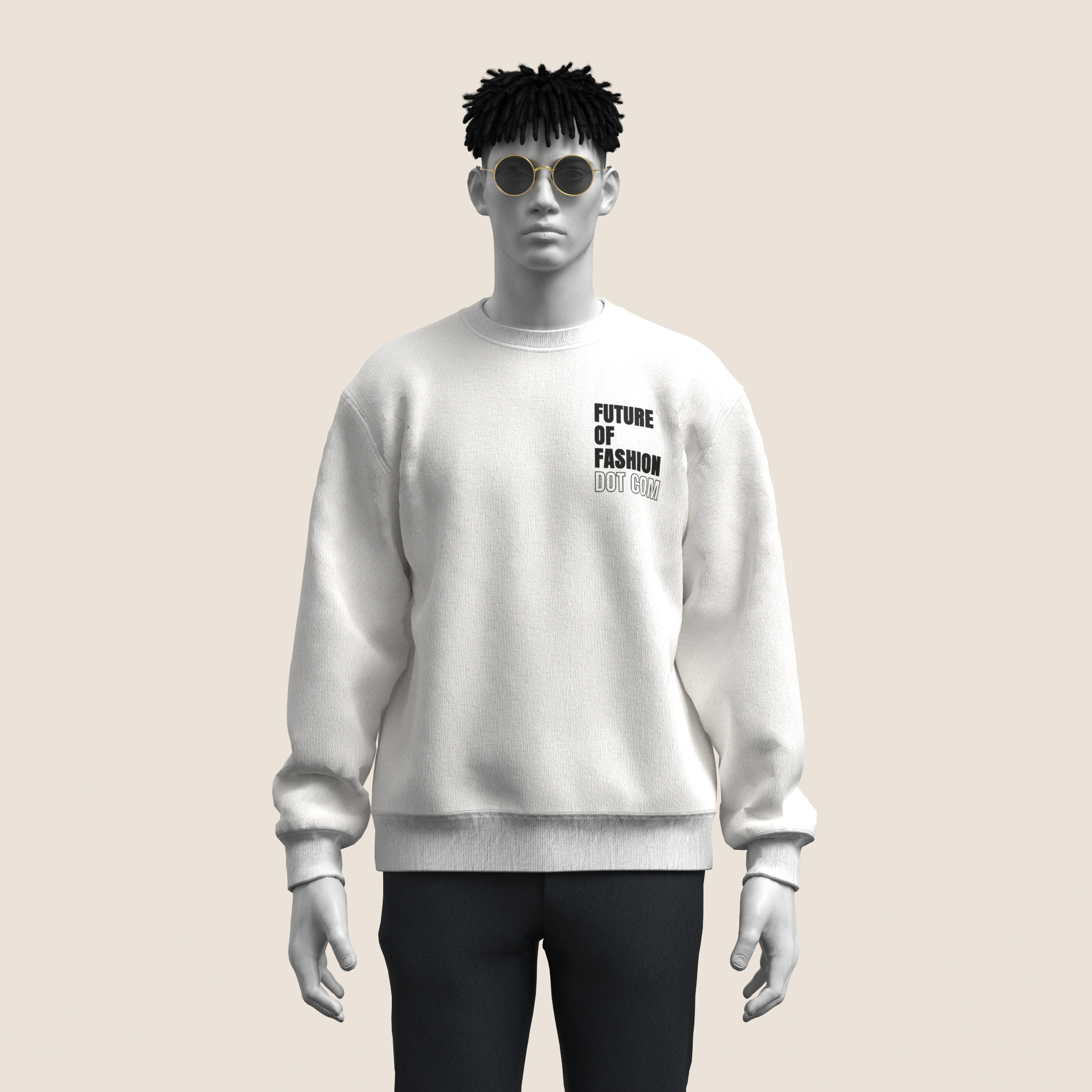 Dot Com Sweatshirt - White